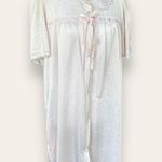 Vintage 1980’s dainty lace collar long night gown blush pink size XL 3/4 sleeve Photo 4