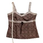 Loft Ann Taylor  V-neck Empire Waist Cinch Tie Boho Tank Top, Sleeveless Photo 4