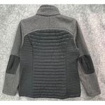 Eddie Bauer Jacket Womens S Gray Black Down Fleece Puffer Insulated Full Zip Photo 3