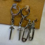 Rachel Zoe Silver Earring Set of three pairs NEW Photo 1