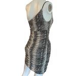 Forever 21 Women’s medium one shoulder neckline runched tight mini dress snakeskin print​​ Photo 1