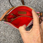 Dooney & Bourke Women's Pink White Striped Crossbody Bag Casual Photo 8