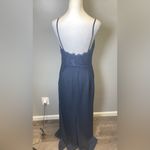 Hayley Paige Occasions  Women's Navy Maxi Sleeveless Lace Top Cocktail Dress SZ10 Photo 1