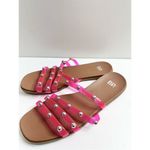 BP  Sandals Womens Size 6 Slip On Open Toe Studded Pink Slides Photo 2
