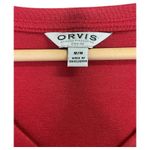 Orvis Knit Top Womens Medium Red V Neck Relaxed Fit Short Sleeve Classic Casual Photo 7