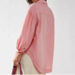 Free People NWOT  Freya Poplin Tunic Button Down Blouse Pink Photo 4