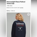 Lululemon NWT  Heavyweight Fleece Pullover
Tennis Club size XS Photo 4
