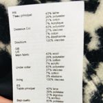 Maje  “Garouney” wool blend animal leopard print long line button front coat.S Photo 5