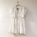 Farm Rio 3D Flower Mini Dress in White Medium Photo 1