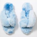 Loft NWT Fuzzy Blue Slippers Photo 0