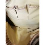 Liz Claiborne Vintage Light Brown Tan Leather Detailed Top Handles Shoulder Bag Photo 2