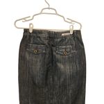 Level 99 Dark Wash Denim Back Slit Knee Length Straight Pencil Skirt Size 28 Black Photo 4