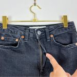 Topshop  Black Kort High Rise Straight Leg Cropped Jeans Size 25 Photo 4