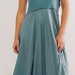 Free People Surf's Up Maxi Dress in Ocean Combo Retro 70s Bohemian Beach Small Photo 0
