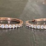 JCM CZ rose gold tone earrings Photo 0