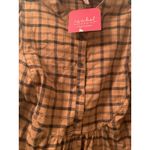 Isabel Maternity Women's Plus Size XXL Flannel Brown Black Long Sleeve Shirt Top Photo 3