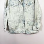 CHAPS Dusty Floral Long Twill Utility Denim Jacket Coat 100% Cotton Size M Photo 6