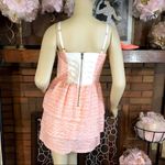 Alice + Olivia  PEACH AND CREAM TIERED TWEED MINI DRESS (6) Photo 3