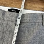 Theory Treeca Virgin Wool Tapered Cropped Dress Pants Light Heather Grey Photo 7