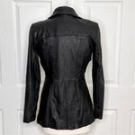Nine West Leather Jacket Coat Black S Small Photo 2