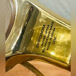 Guess by Marciano  GOLD SNAKESKIN HIGH HEEL SANDALS. ARCHITECTURAL HEEL size 5.5 Photo 8