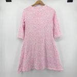 Fresh Produce  Dalia Pink Paisley Print 3/4 Sleeve Cotton Dress Pockets USA Photo 2