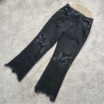 BDG Urban Outfitters Wilco High-Waisted Cropped Flare Jeans in Black Faded 26 Photo 0