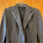 Ralph Lauren Wool Coat With Belt Gray Vintage Blue Label Made USA Size 10 FLAW Photo 9
