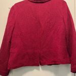 Chico's Dark Red Peplum Style Jacket - Textured Fabric, Size 1 (Small) - EUC Photo 6