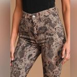 We The Free Free People Two Faced Snakeskin Print Skinny Jeans Size 31 Photo 2