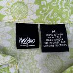 Mossimo Vintage Retro Floral Print Popover Shirt Green Medium Green Photo 8