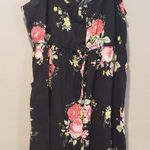 Torrid Black Dress with Floral Accents Photo 0