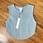 House of Harlow Gray Cropped Top NWT Size M Photo 0