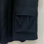 Alice + Olivia Black Tate Cargo-Pocket Cocoon Hooded Anorak Jacket Size L Photo 10