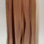 Free People  Beach Wide Leg Crop Tan Ribbed Sweater Knit Pants  Size XL  Photo 0