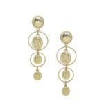 Ettika  Gold Coins In Orbit Dangle Statement Earrings Roman Soldiers Photo 2