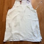 T Tahari  women’s cream Layered Halter Sleeveless tie back blouse Top size medium Photo 3