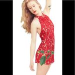 Missguided Red Lace Romper Size 6 Photo 2