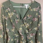 Leith Floral Dress Green Ruffle Tiered Size Medium Photo 1
