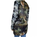 Custo Barcelona  Tiger and floral print 100%Silk tunic dress, long sleeve, size S Photo 1