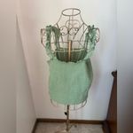 Aerie NWT  green smocked top with ruffle detail XL 55% cotton Photo 14