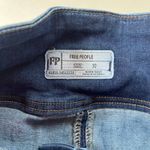 Free People Corset Denim Skirt Sz 10 Y2K Indie Sleaze Festival Dark Wash Mini Photo 8