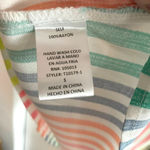 Vertical Stripe Multicolored Ruffle Blouse White Photo 4