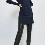 Jason Wu Black Vegan Leather Split Hem Trouser Pants Small Photo 6