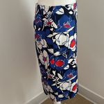Ann Taylor Red/White/Blue Cotton Floral Pencil Skirt sz 2 Photo 2