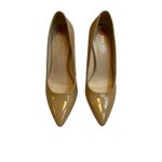 Nine West  Women's Tan Nude Patent Leather Stiletto Pointed Toe Heels Size 7 Photo 1