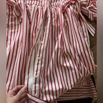 Entro NWT  Boutique Red Striped Button Down Midi Dress M Photo 7