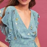 Anthropologie  Feather Bone Sheer Osuna Wrap Tunic Dress Top Photo 3