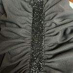 Vintage Lillie Rubin One Shoulder Gown with Ruched Side and Beading Detail Black Size 2 Photo 4