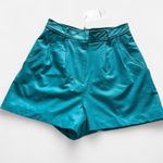 Amanda Uprichard Jane Vegan Leather Long Shorts – Blue Marina, Size XS, NWT Photo 4